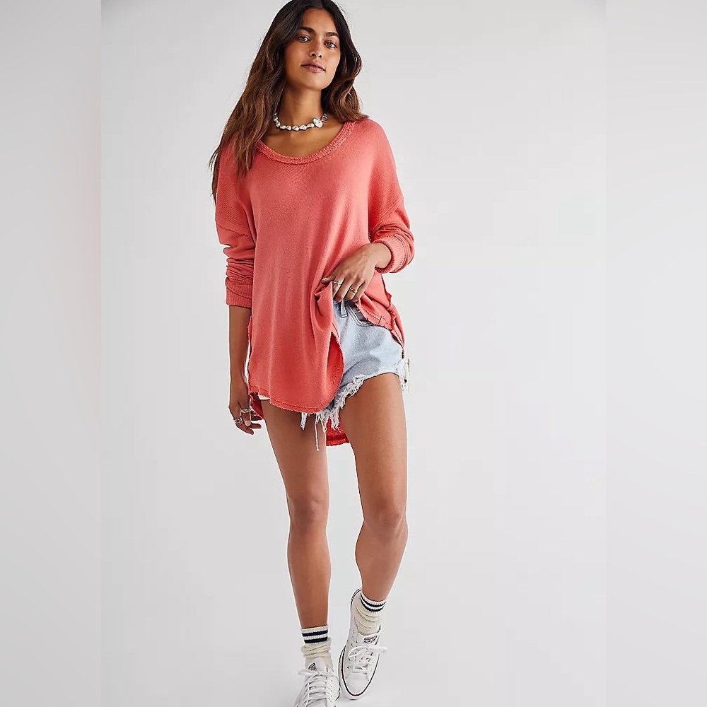 Free People NEW Cotton Long Sleeve Top